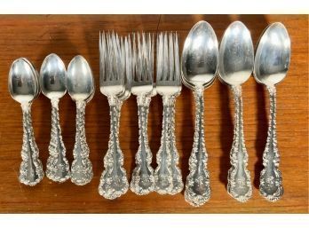 Sterling silver flatware set, 40 pieces