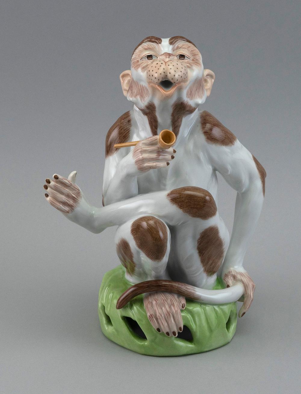 DRESDEN PORCELAIN FIGURE OF A MONKEY