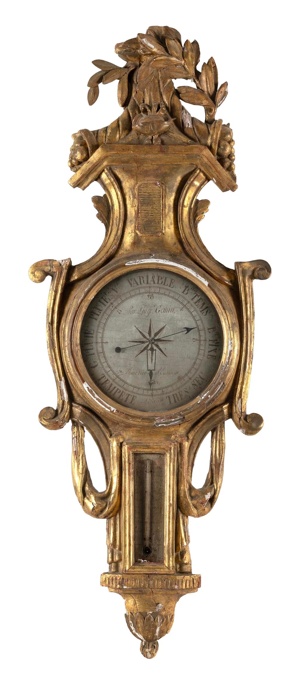 FRENCH GILTWOOD BAROMETER 19TH