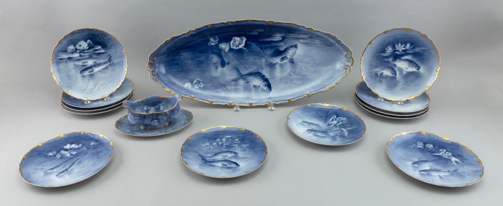 LIMOGES BLUE AND WHITE PORCELAIN 3af650