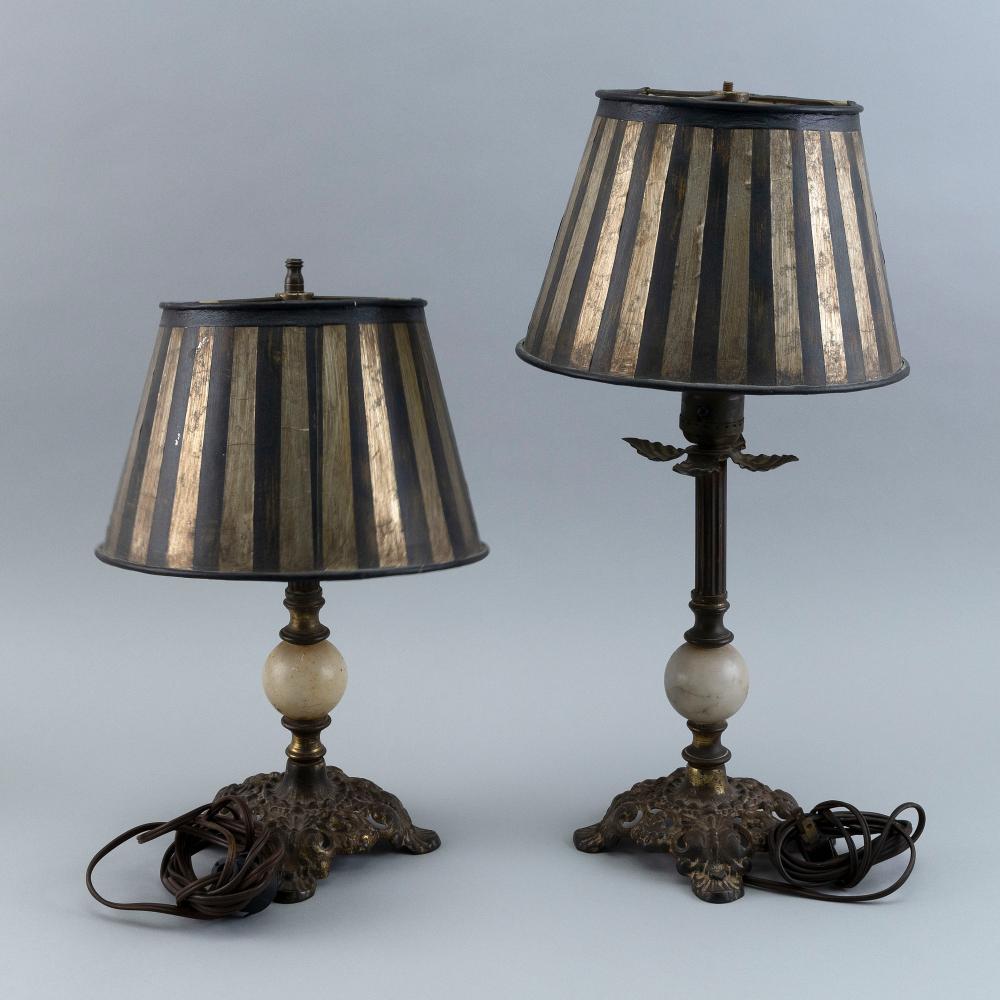 TWO FRENCH LAMPS WITH HAND PAINTED 3af652