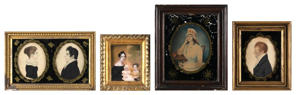 COLLECTION OF MINIATURE PORTRAITS