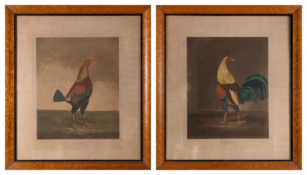 PAIR OF ENGLISH HAND COLORED PRINTS 3af687