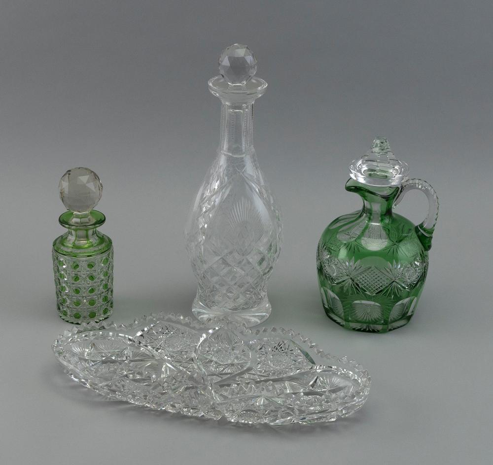 FOUR PIECES OF GLASS 19TH CENTURY 3af689