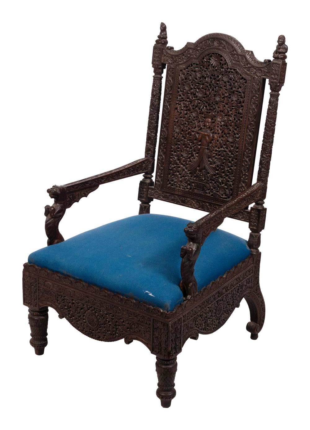 ANGLO-INDIAN ARMCHAIR 19TH CENTURY
