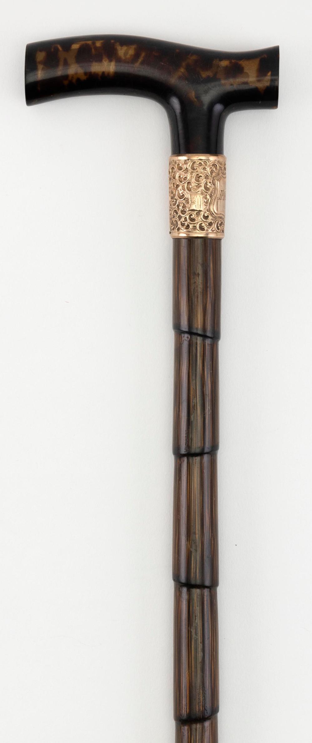 SHELL CANE LATE 19TH/EARLY 20TH