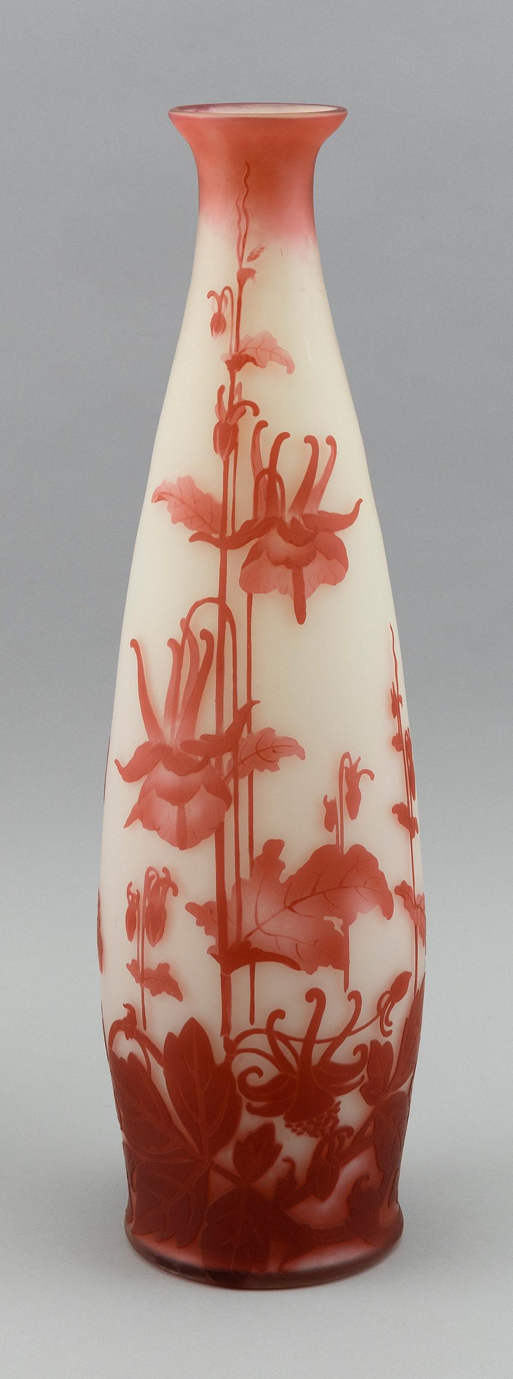 VAL ST. LAMBERT CAMEO GLASS VASE