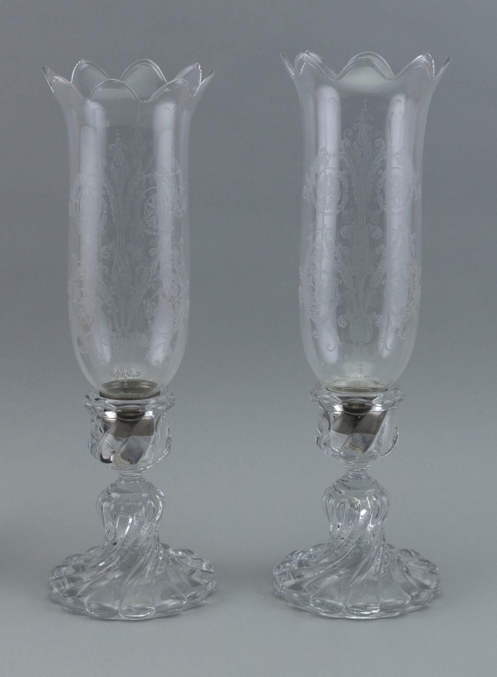 PAIR OF BACCARAT "BAMBOUS SWIRL"