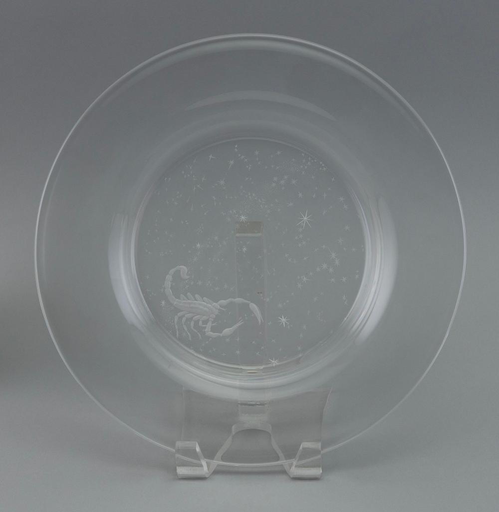 STEUBEN "SCORPIO" ZODIAC GLASS