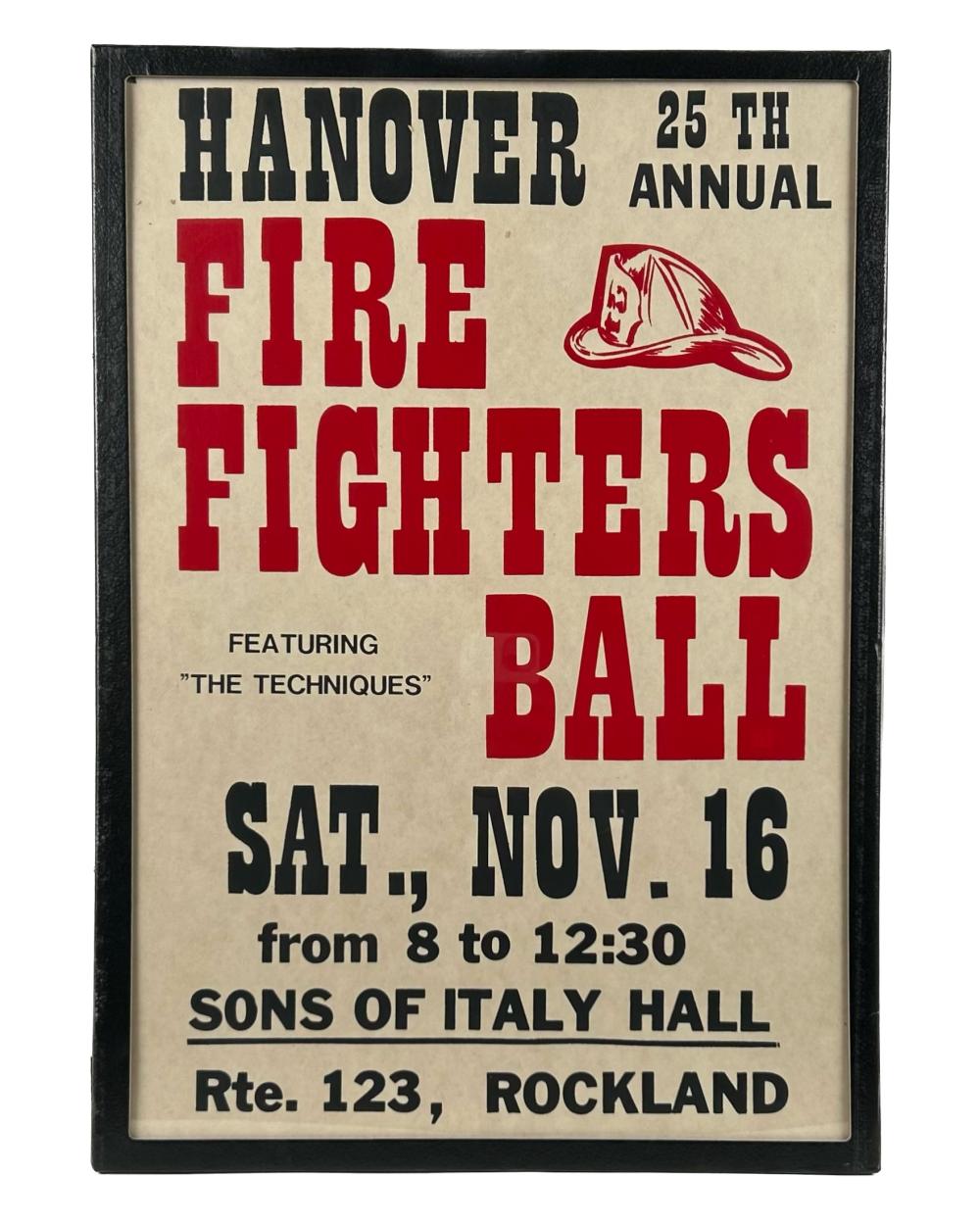 NINE FIREFIGHTERS' BALL POSTERS