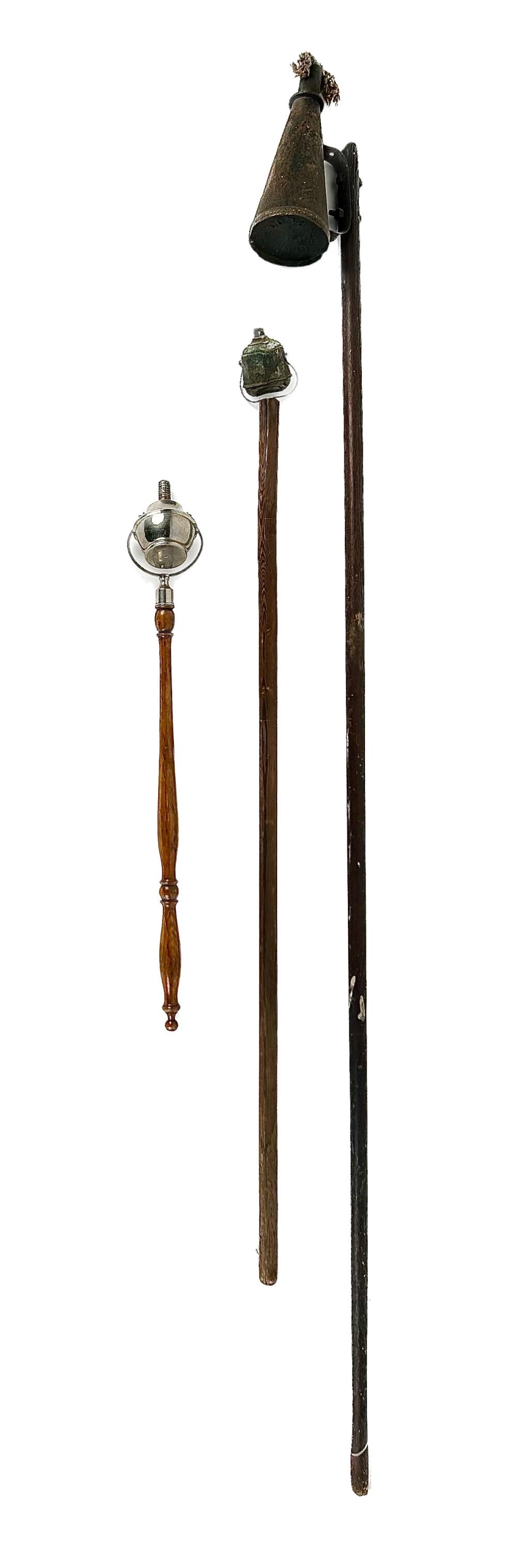 THREE PARADE TORCHES 19TH CENTURY 3af7c1