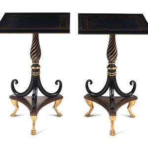 A Pair of Ebanista Savoy Side Tables 20th 3af943