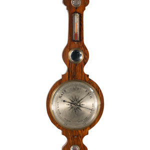 An English Rosewood Wheel Barometer 19th 3af999