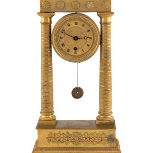 An Empire Gilt Bronze Mantle Clock 19th 3af99b
