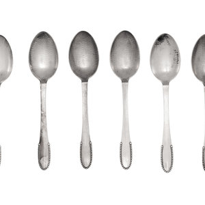 A Set of Six Georg Jensen Beaded 3afb3a