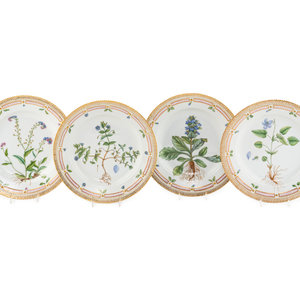 A Set of Eight Royal Copenhagen