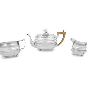 A George III Silver Three-Piece Tea