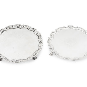 Two George II Silver Salvers Francis 3afb57