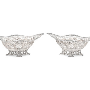 A Pair of Victorian Silver Reticulated