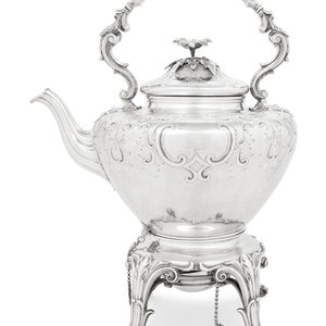 A Victorian Silver Hot Water Kettle