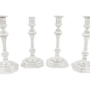 A Set of Four English Silver Candlesticks
Crichton