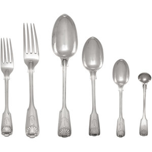 A Victorian Silver Flatware Service
Various