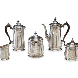 A Tiffany and Co. Silver Five-Piece