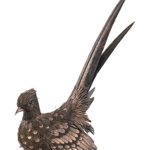 An Italian Silver Model of a Pheasant