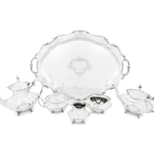 An American Silver Six-Piece Tea and