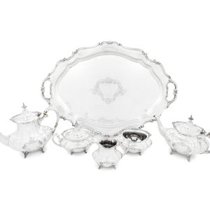 An American Silver Six-Piece Tea