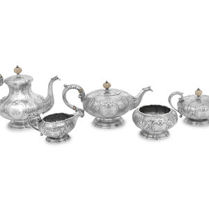 An American Silver Five Piece Tea 3afbe4