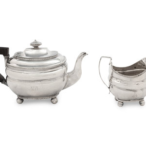 An American Silver Teapot and Creamer Colin 3afbf1