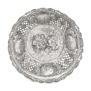 A German Silver Reticulated Basket Late 3afc05