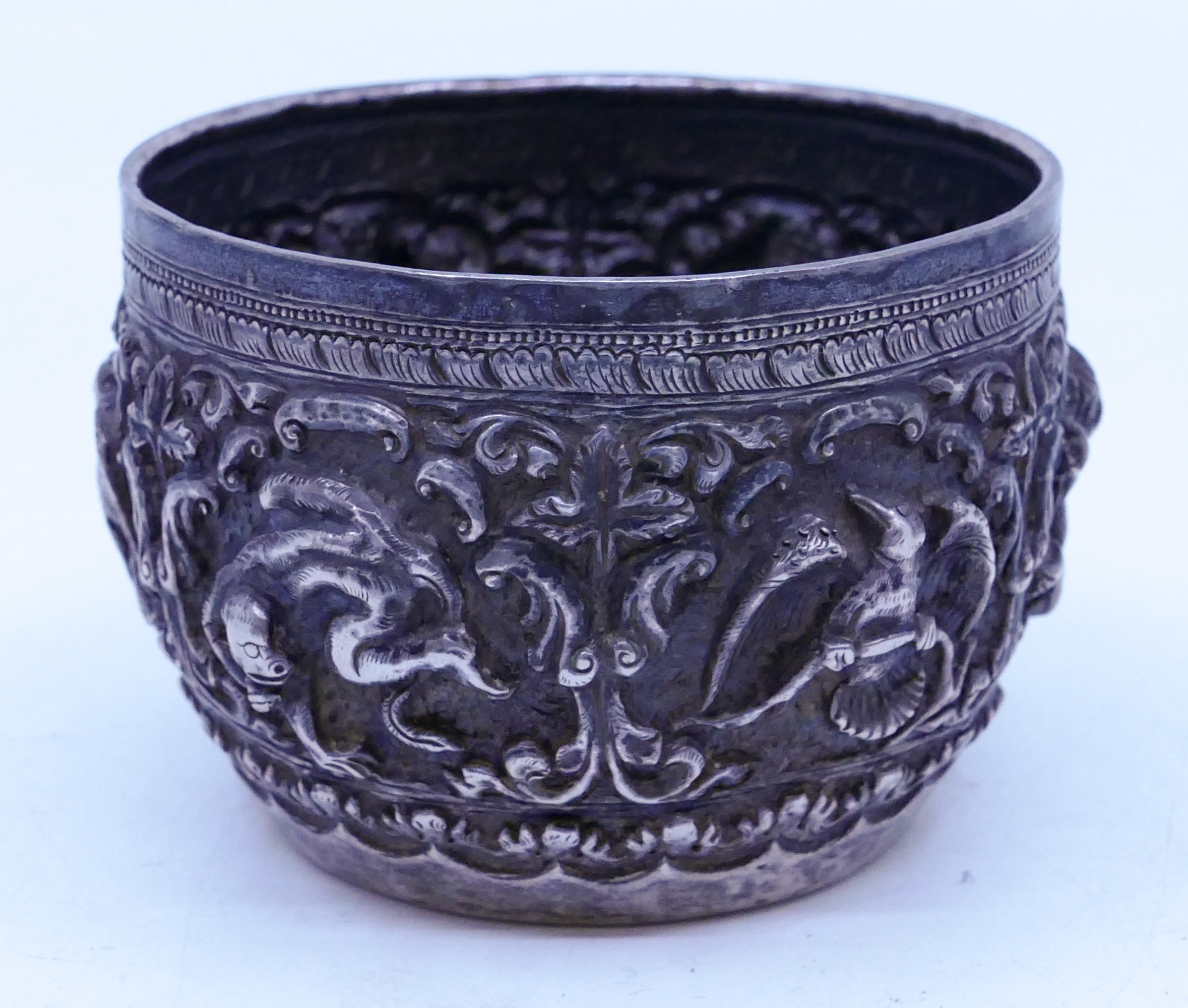 Old Burmese Silver Repousse Small