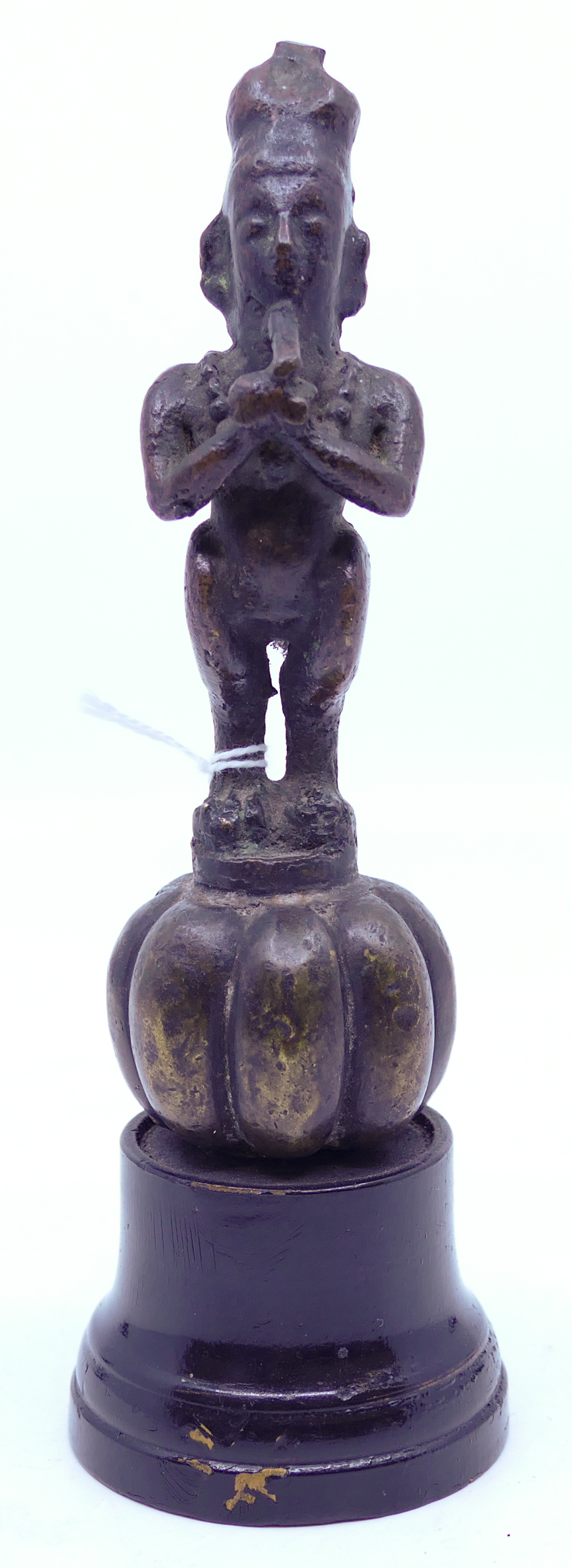 Old Indain Bronze Deity Playing