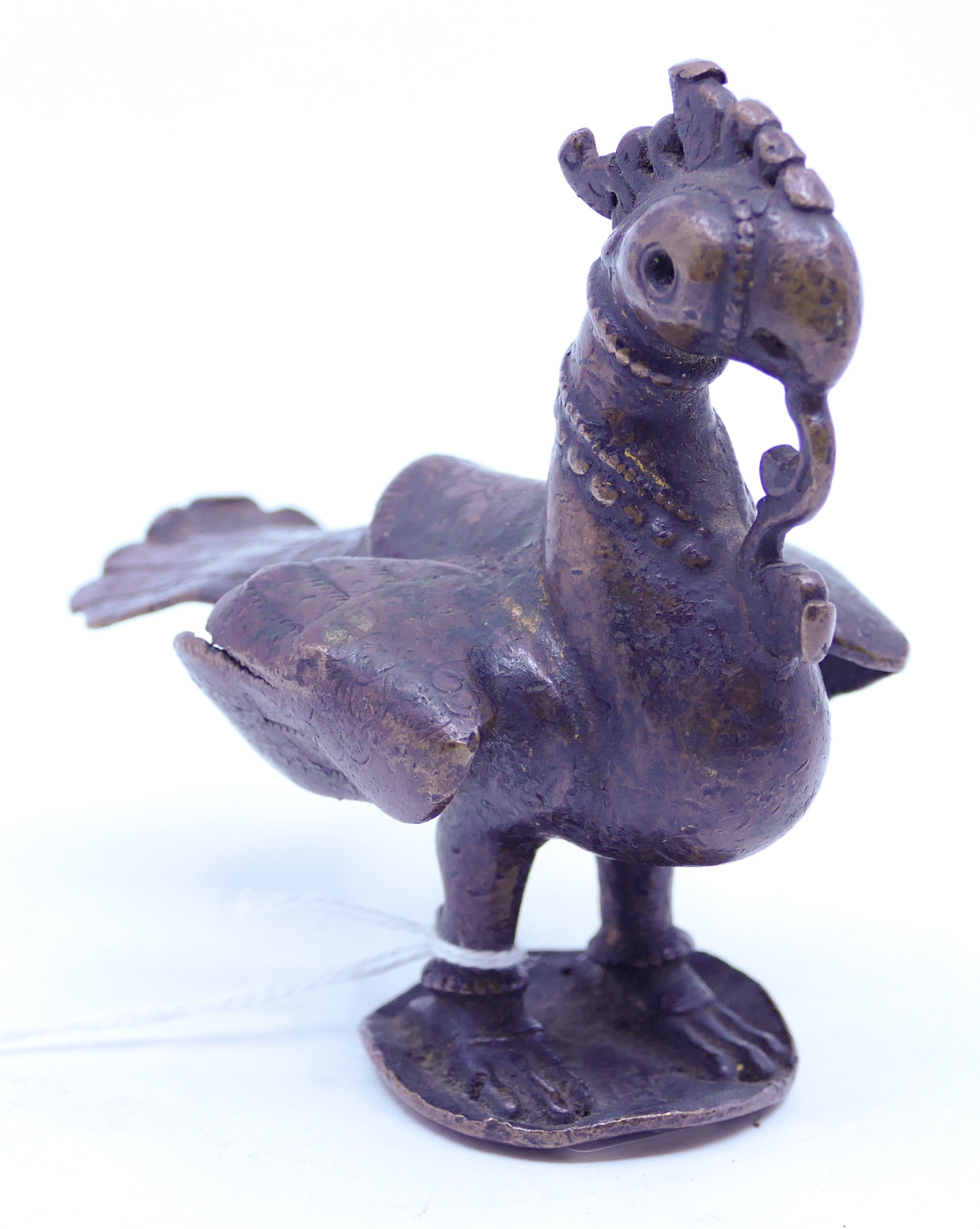 Old Indian Bronze Huma Bird Figure 3afc34