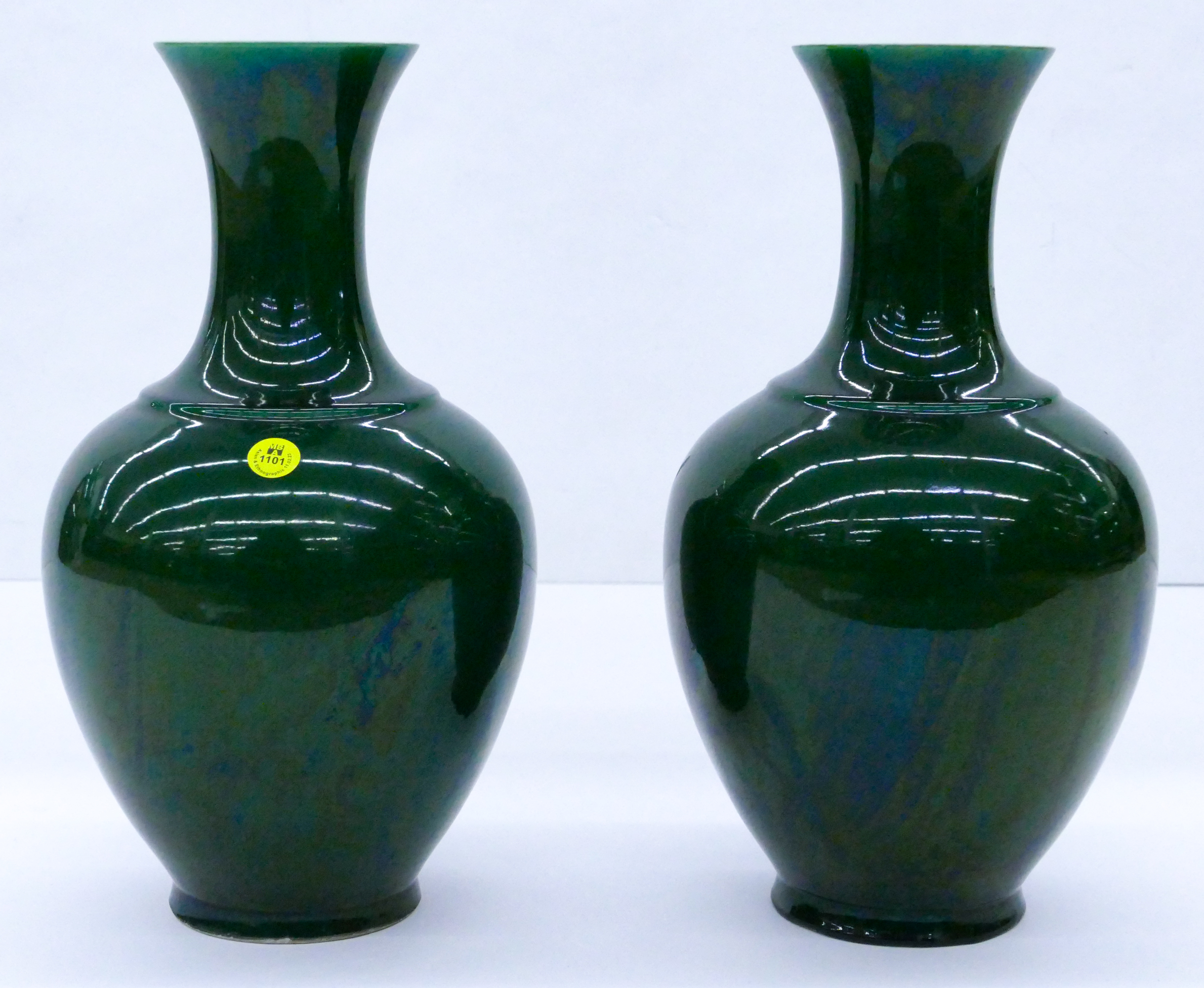 Pair Chinese Apple Green Glazed 3afc81