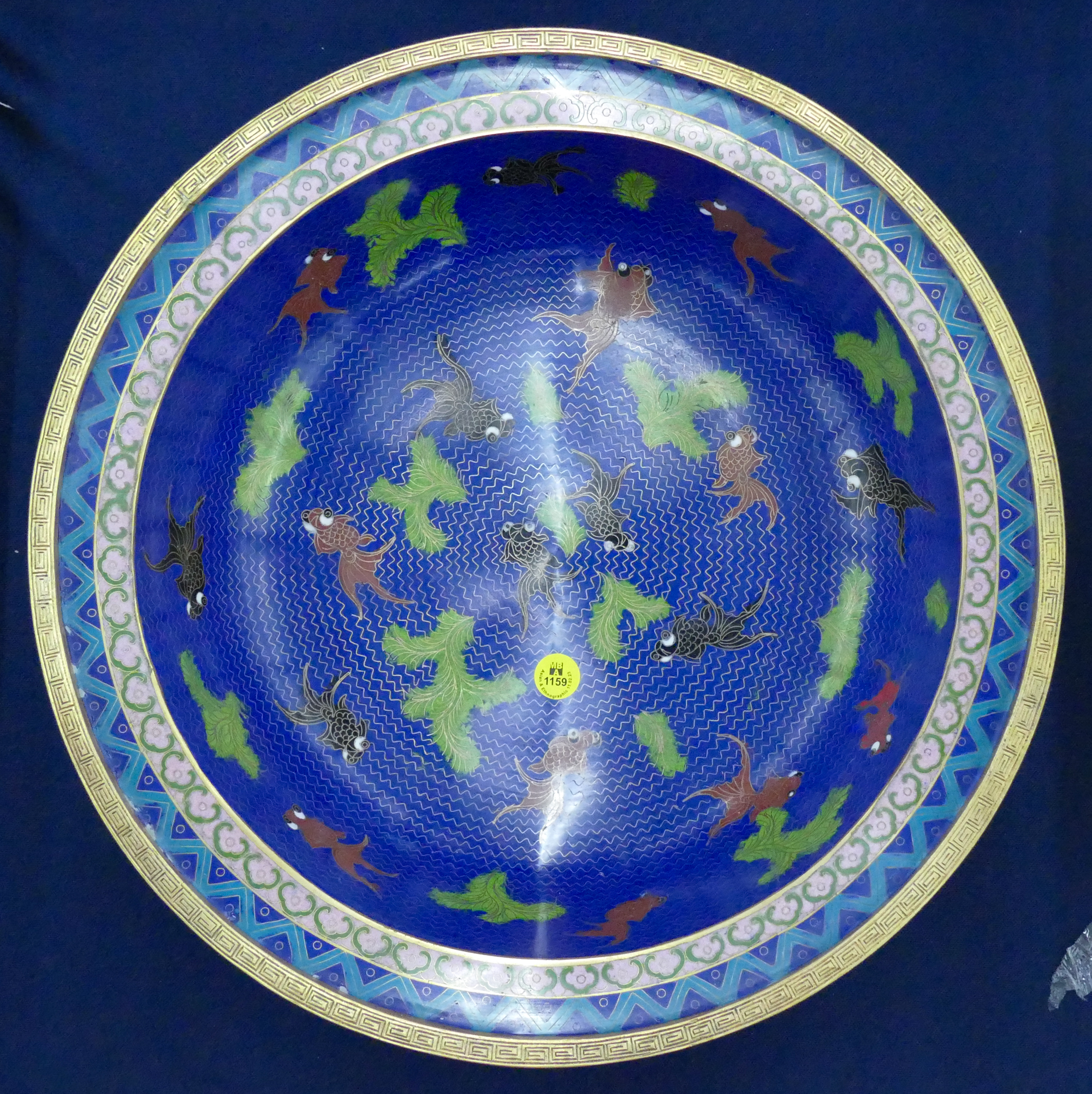 Chinese Cloisonne Blue Goldfish 3afcb8