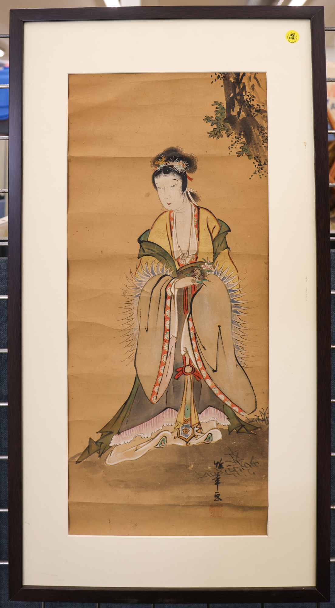 Old Japanese Geish Scroll Painting
