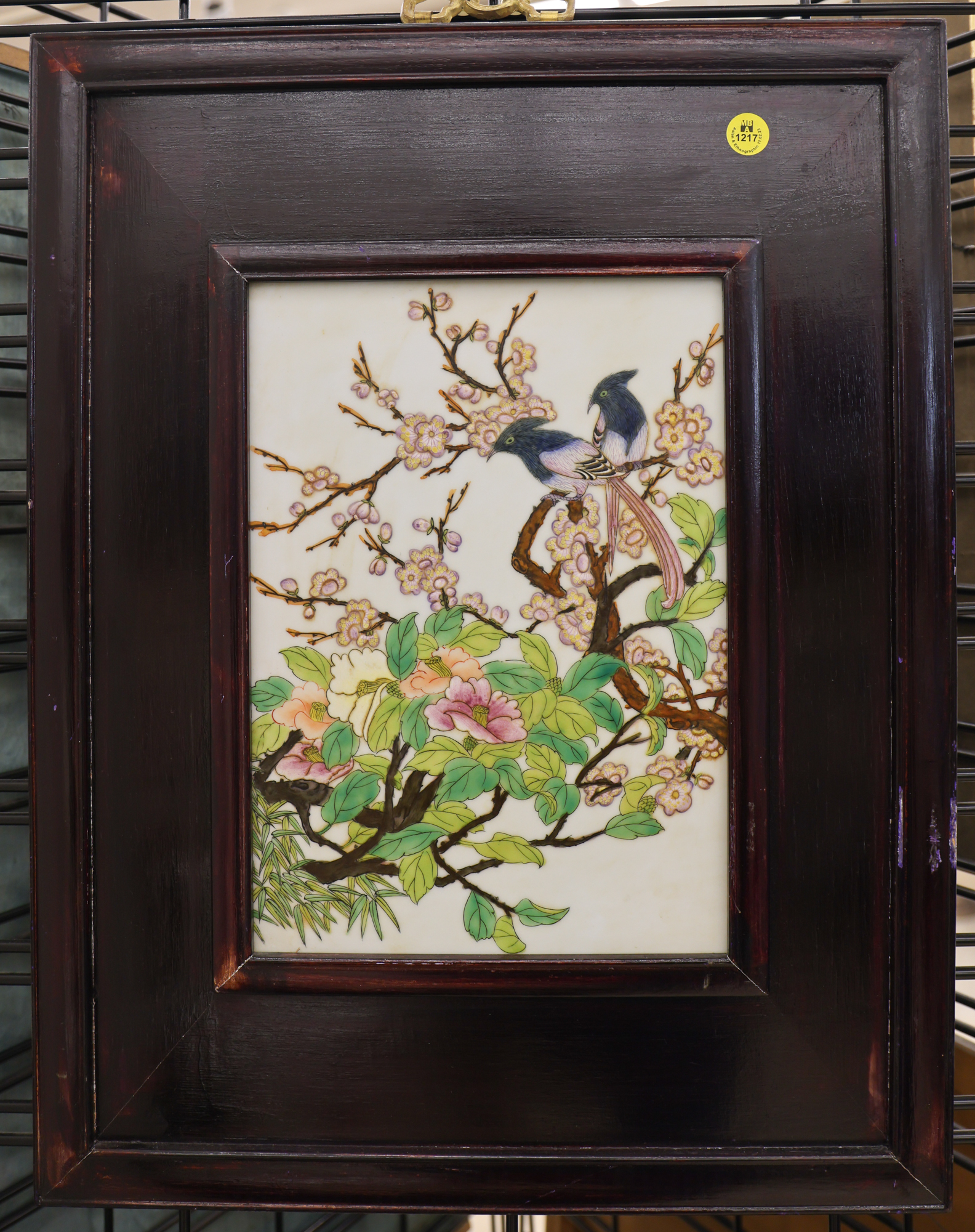 Old Chinese Porcelain Bird Plaque