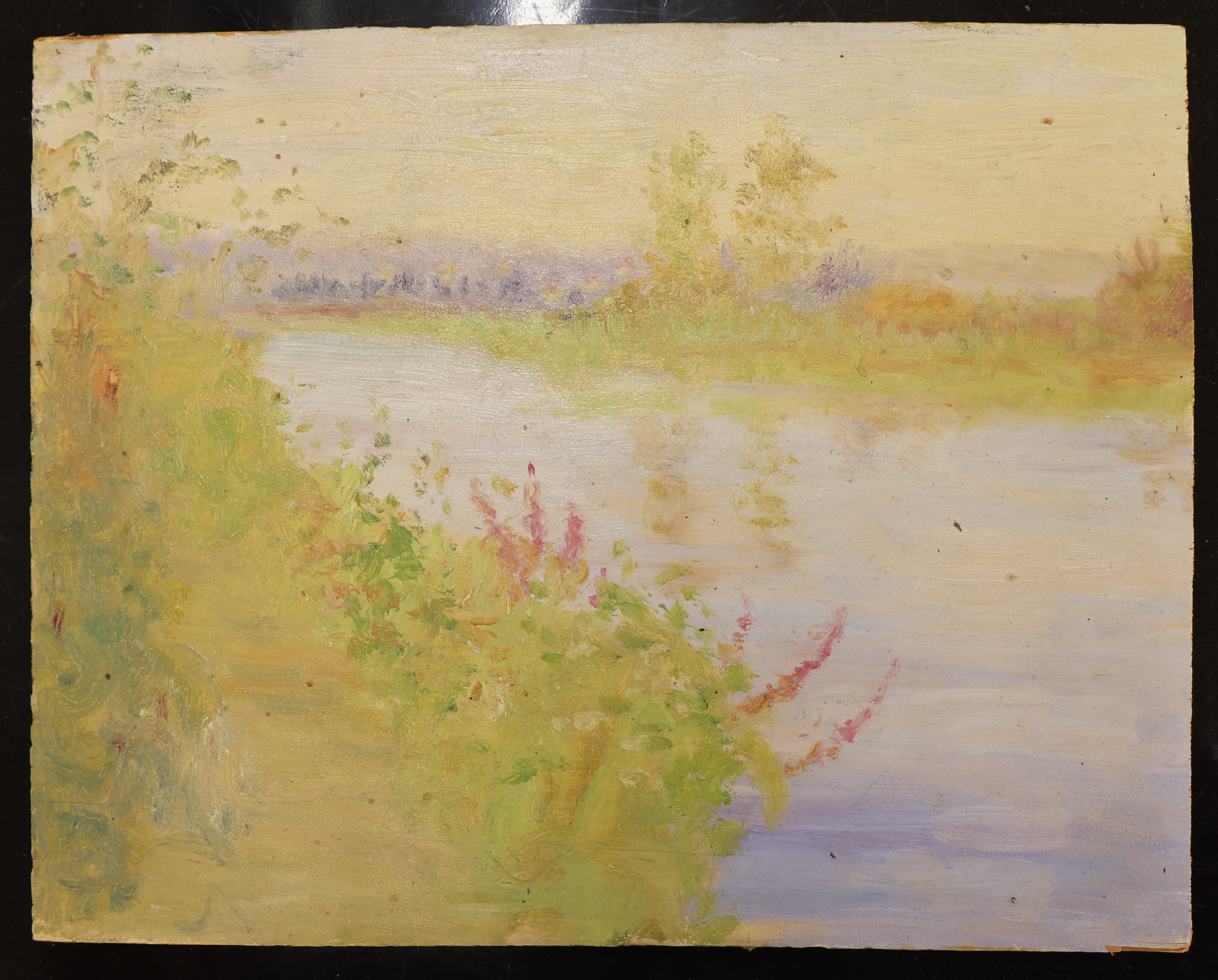 Antique Impressionist River Scene 3afd21