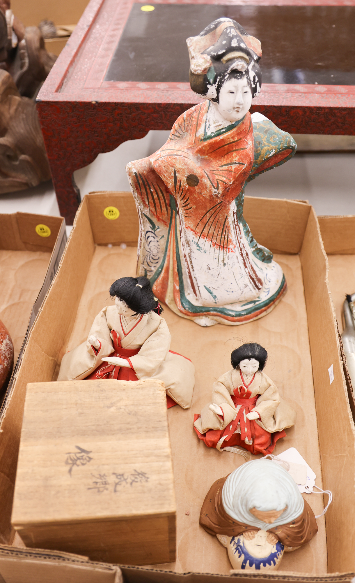 Box Old Japanese Dolls & Figures