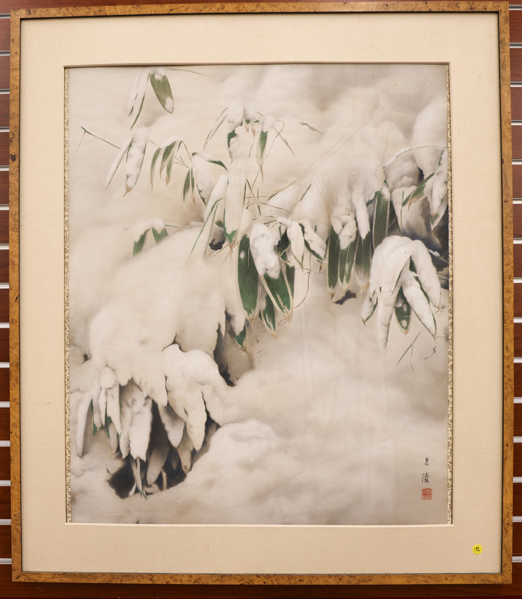 Japanese Bamboo in Snow Painting 3afd7c