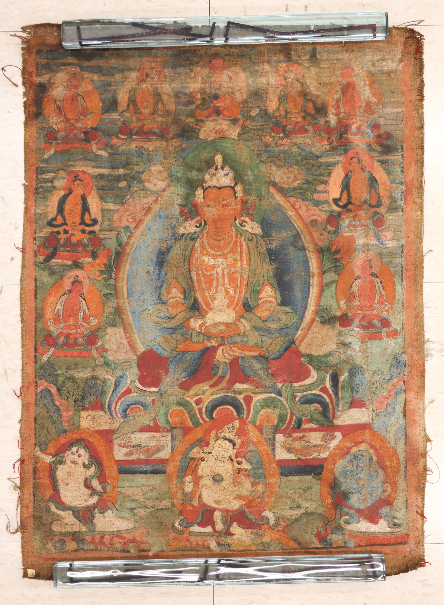Antique Tibetan Painted Buddhist