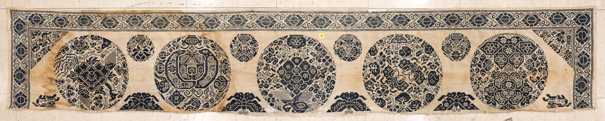 Old Chinese Needlework Long Panel