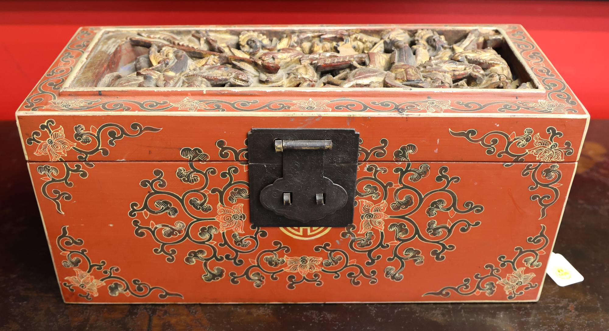 Chinese Gilt Lacquered & Carved