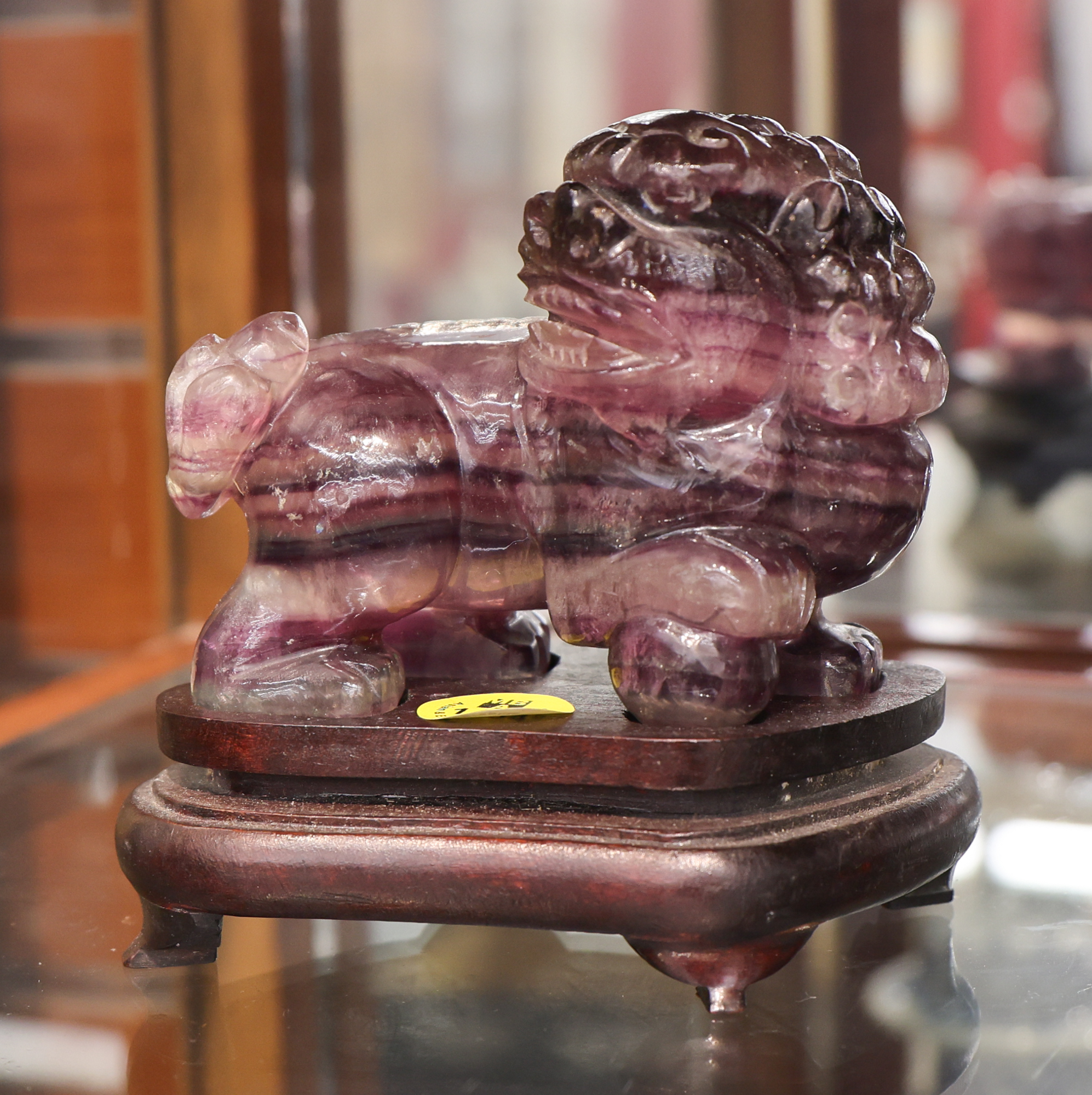 Old Chinese Carved Amethyst Foo