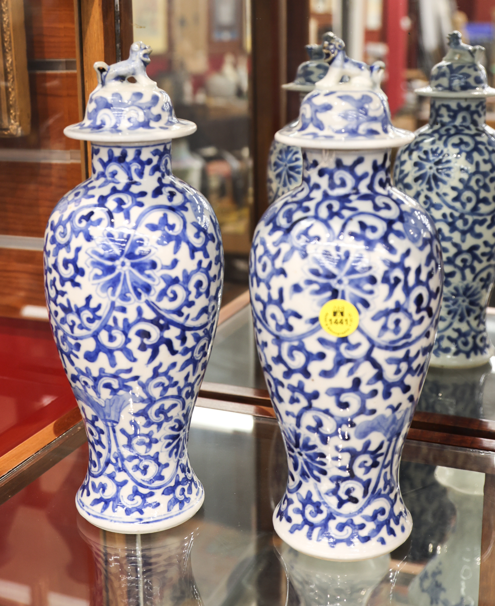 Pair Chinese Blue White Porcelain 3afdc3