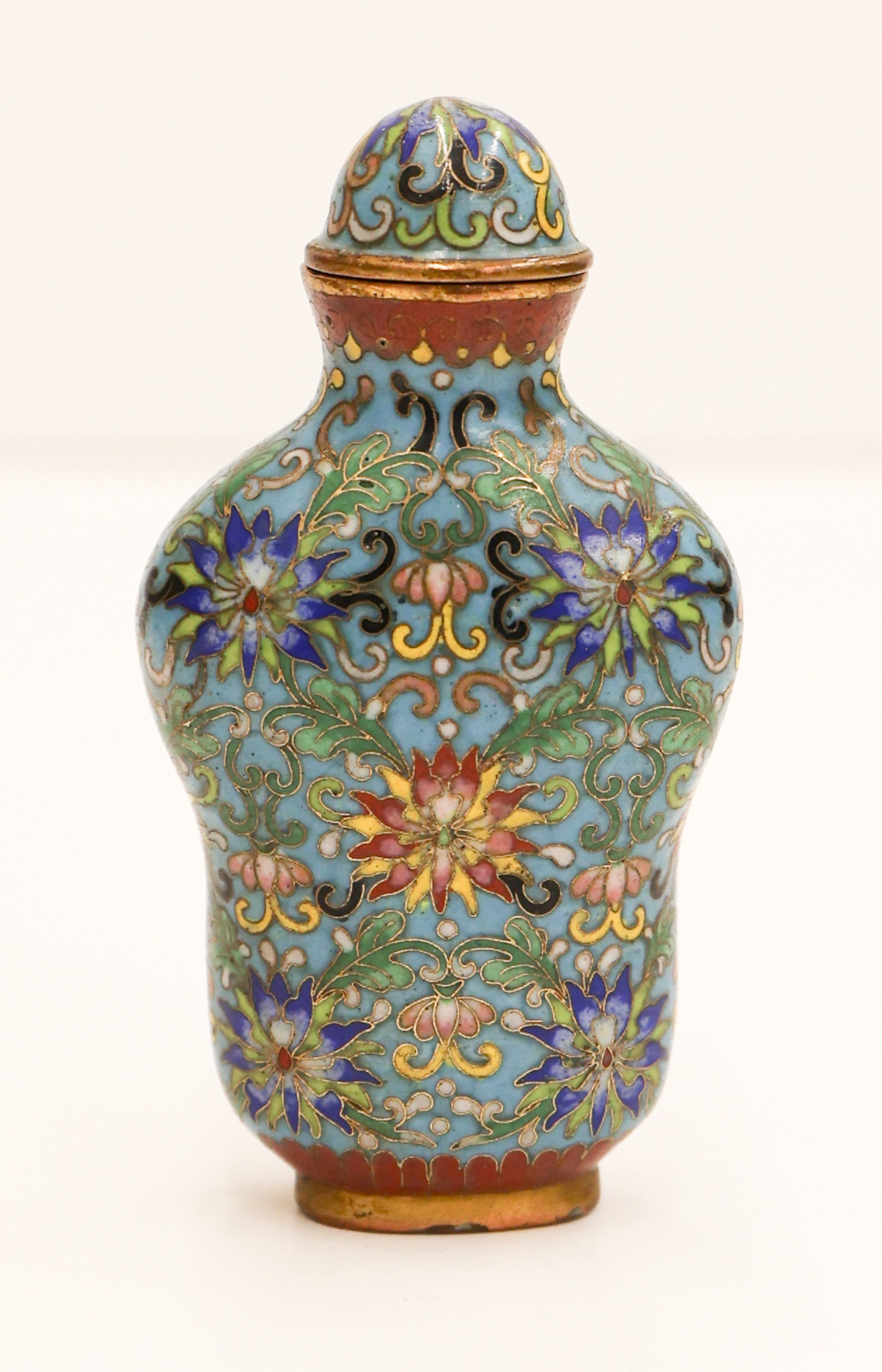Chinese Cloisonne Ribbed Lotus