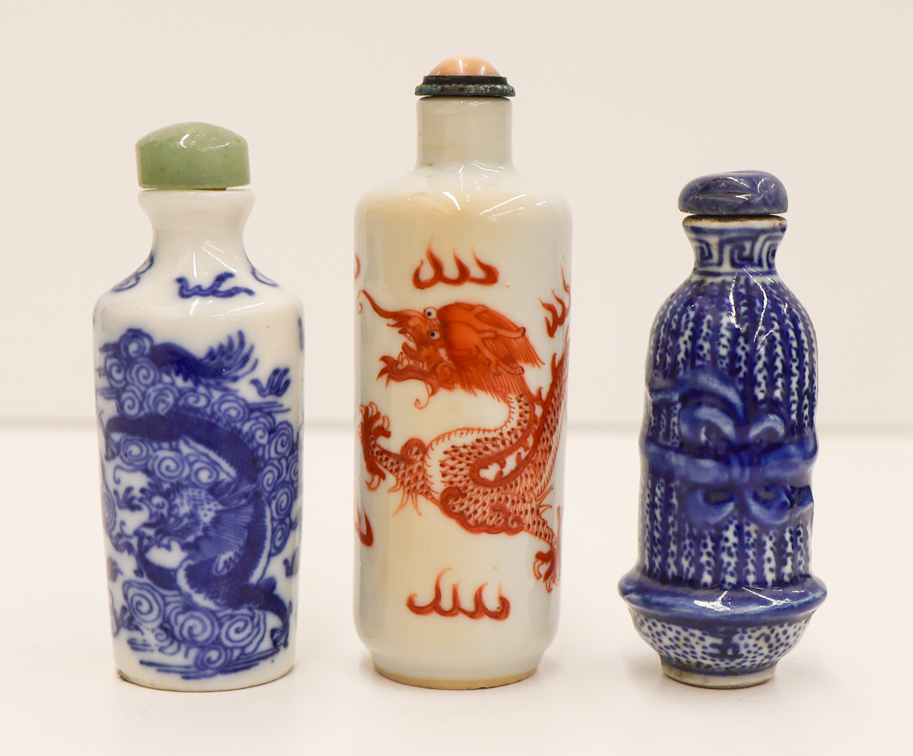 3pc Chinese Tall Porcelain Snuff 3afe49